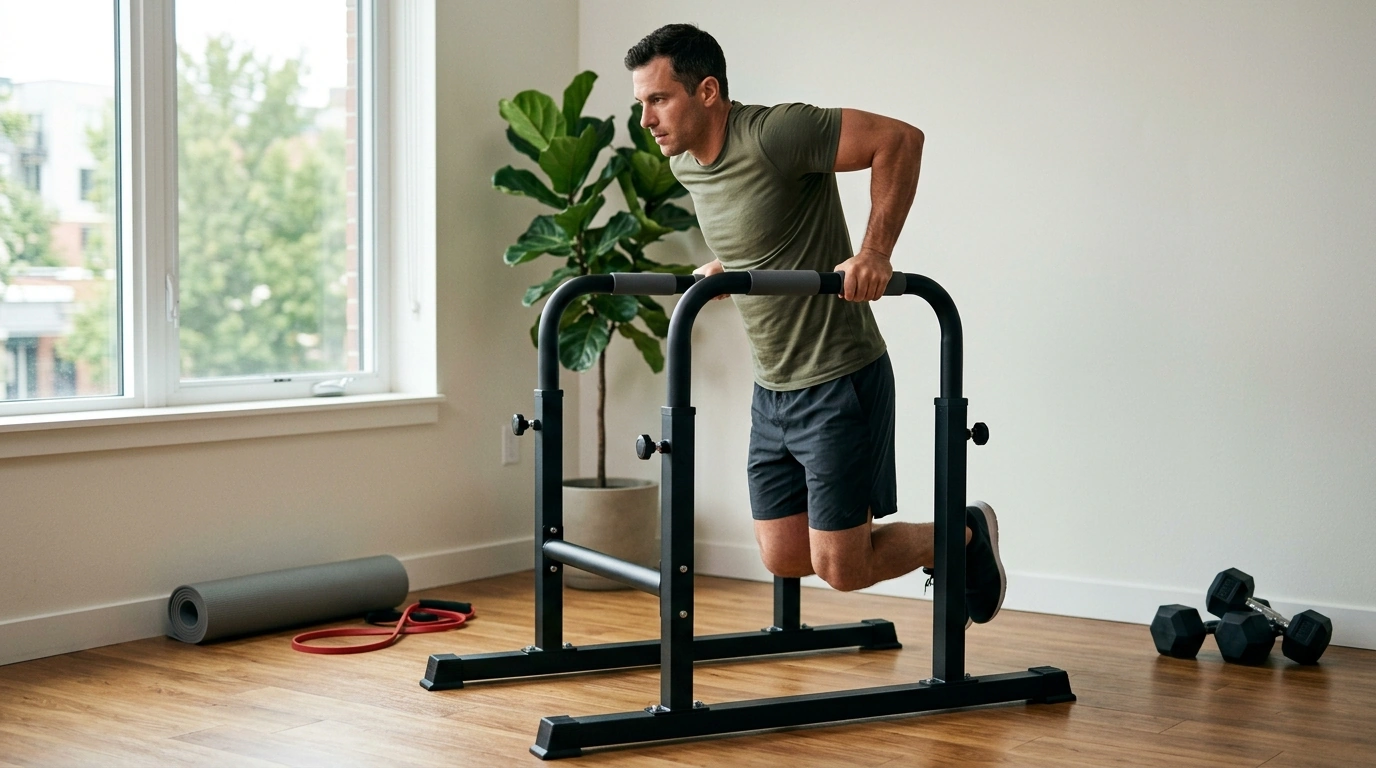 500lb Adjustable Dip Bar Station for Strong Home Workouts
